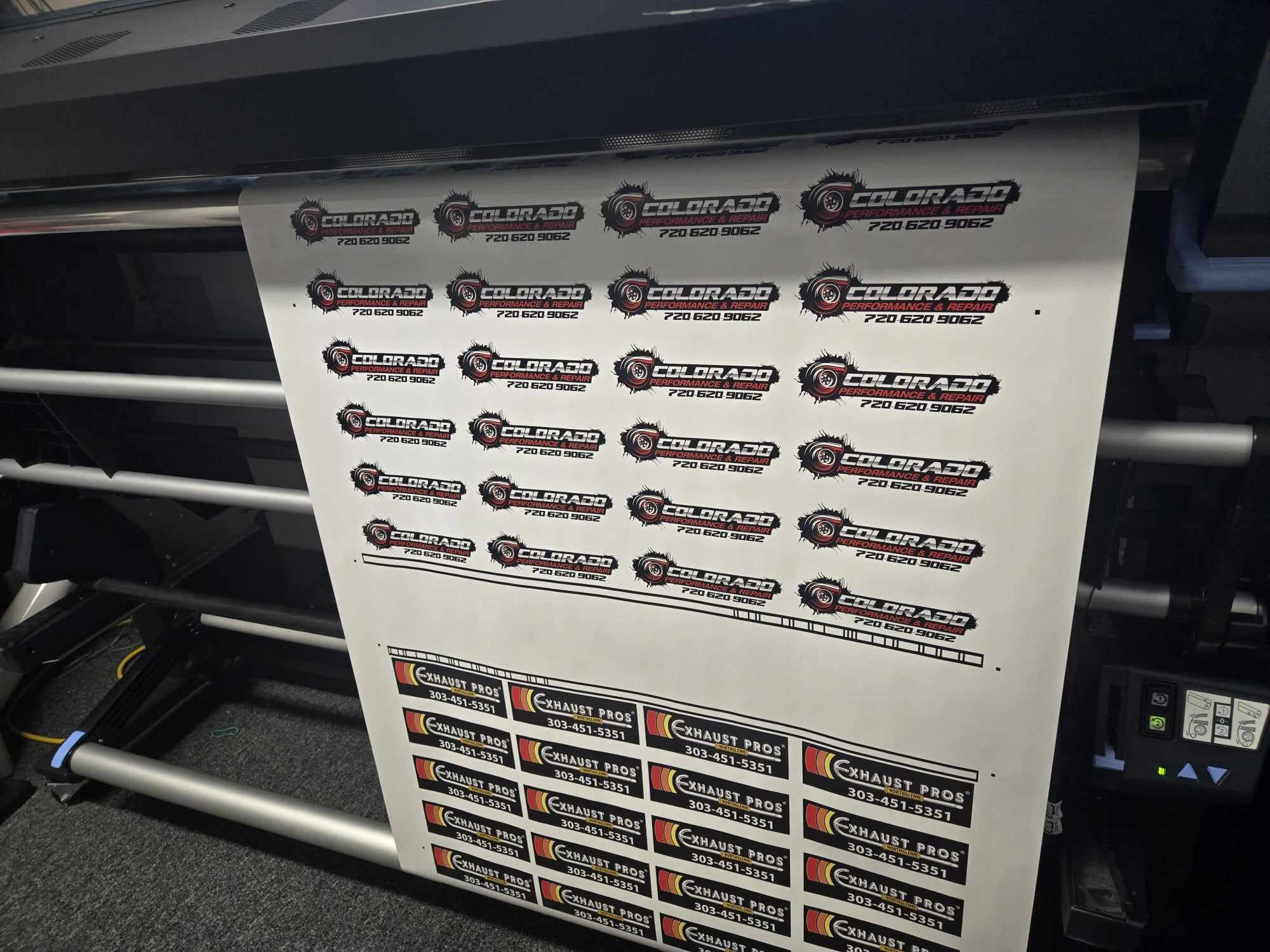 Custom logo stickers for businesses in Thornton